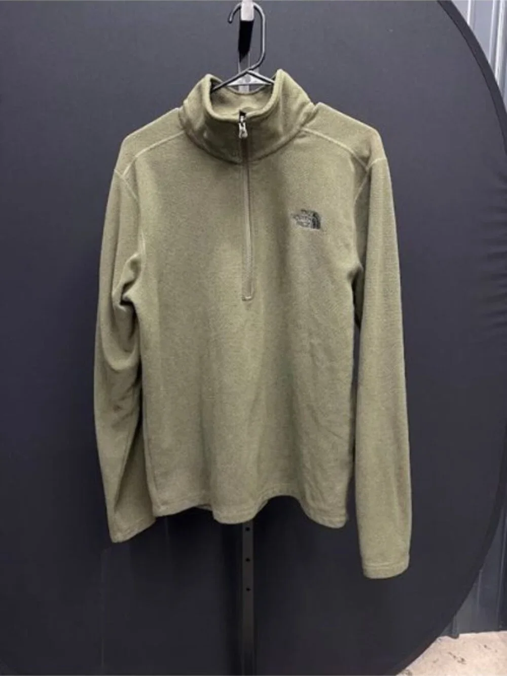 The North Face Olive Green Fleece Half Zip Pullover
